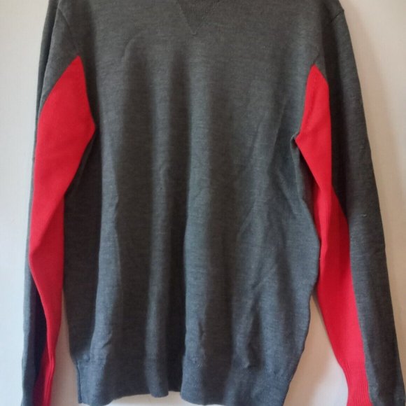 PS PAUL SMITH - Contrasting red sleeve wool sweater Sz M-L - Picture 4 of 10
